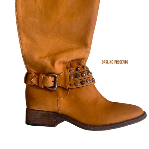 Steven By Steve Madden Smoken Knee High Boots Women Color Cognac Size 6 - Picture 4 of 8